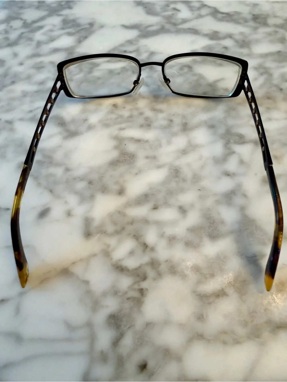 Dana Buchman Eyeglasses Frames Delta Black Titanium Crosses Tortoise 52-18-135